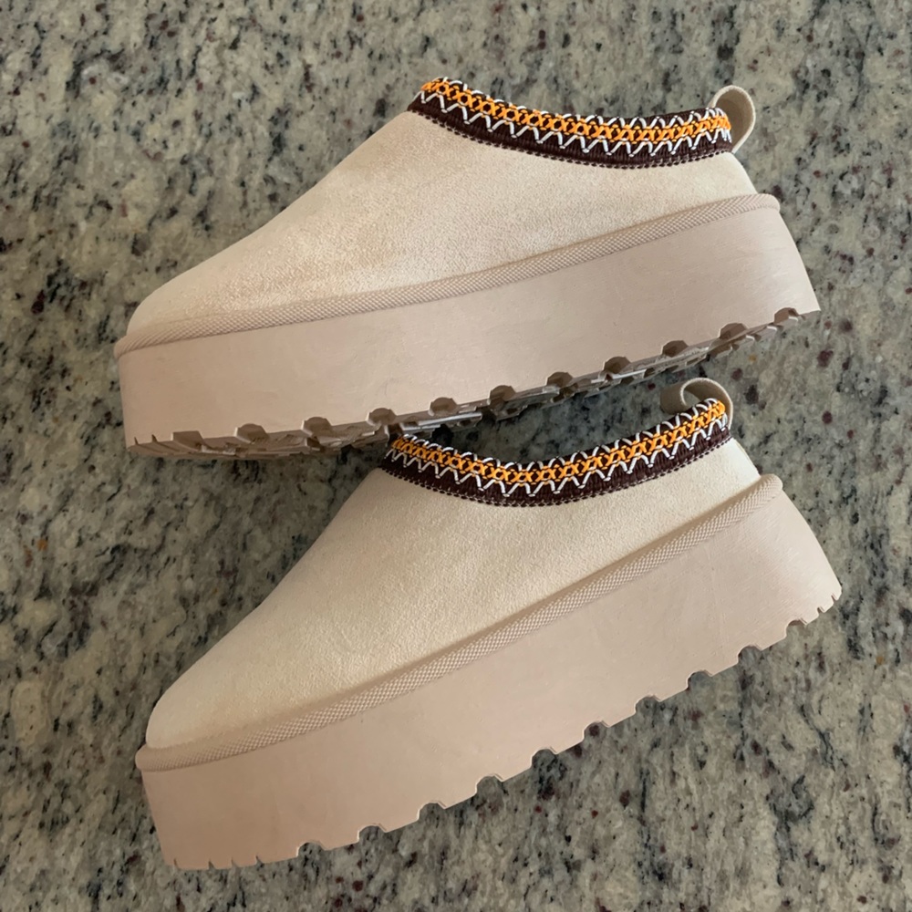 MISS LOLA Faux-Sherpa Slip-On Platforms